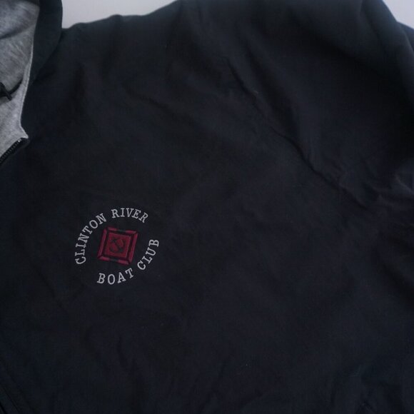 Vtg '90S Black Gear For Sports Clinton River Boat Club Nylon Cotton Lined Jacket - Picture 8 of 10